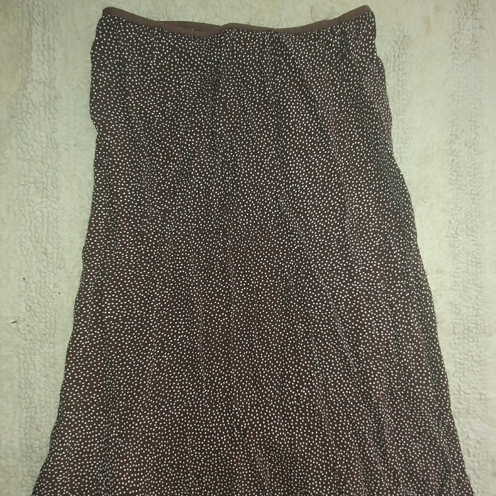 Loco Lindo Brown Polkadot Skirt